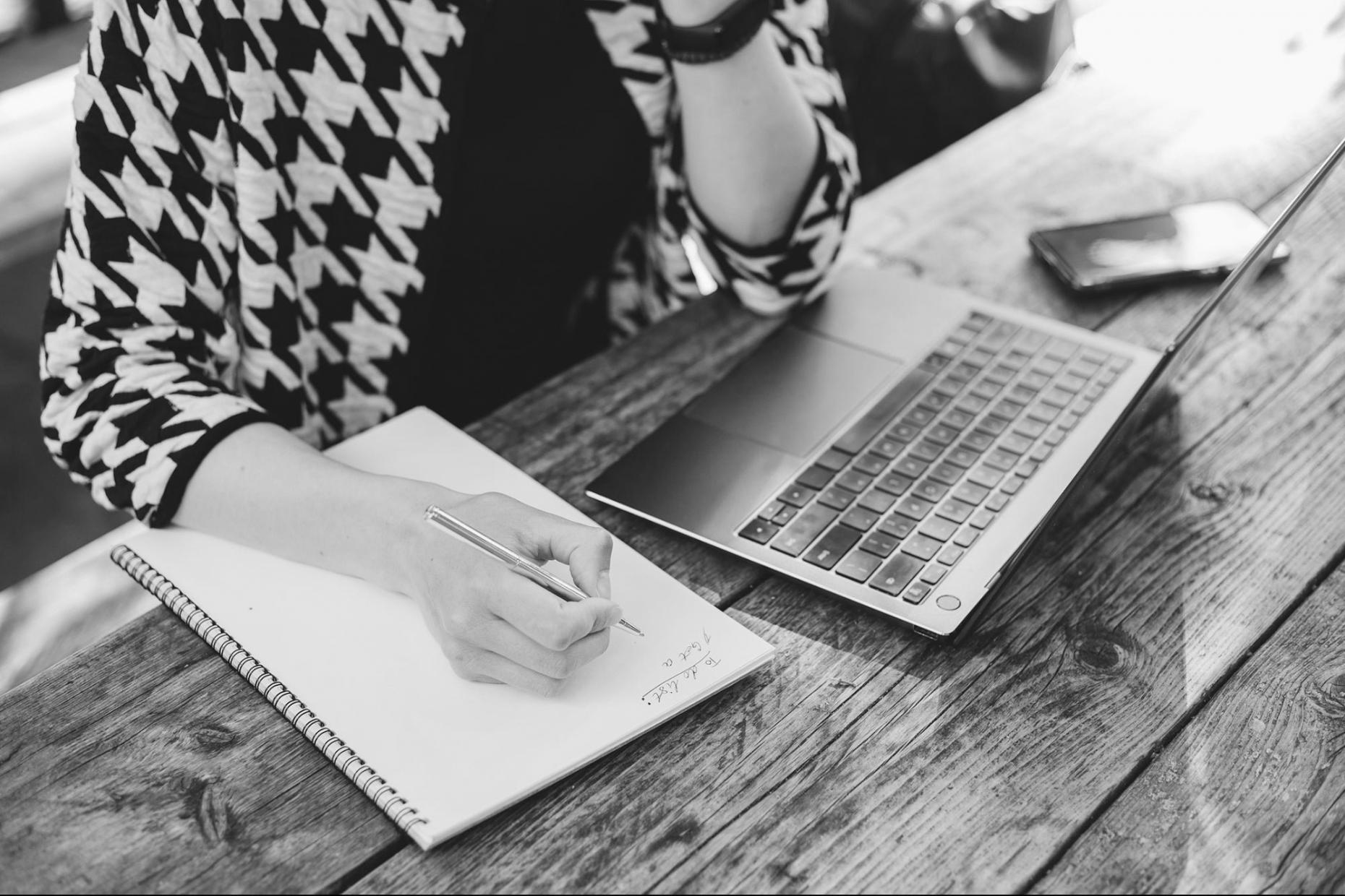 Financial planning workspace with structured documentation